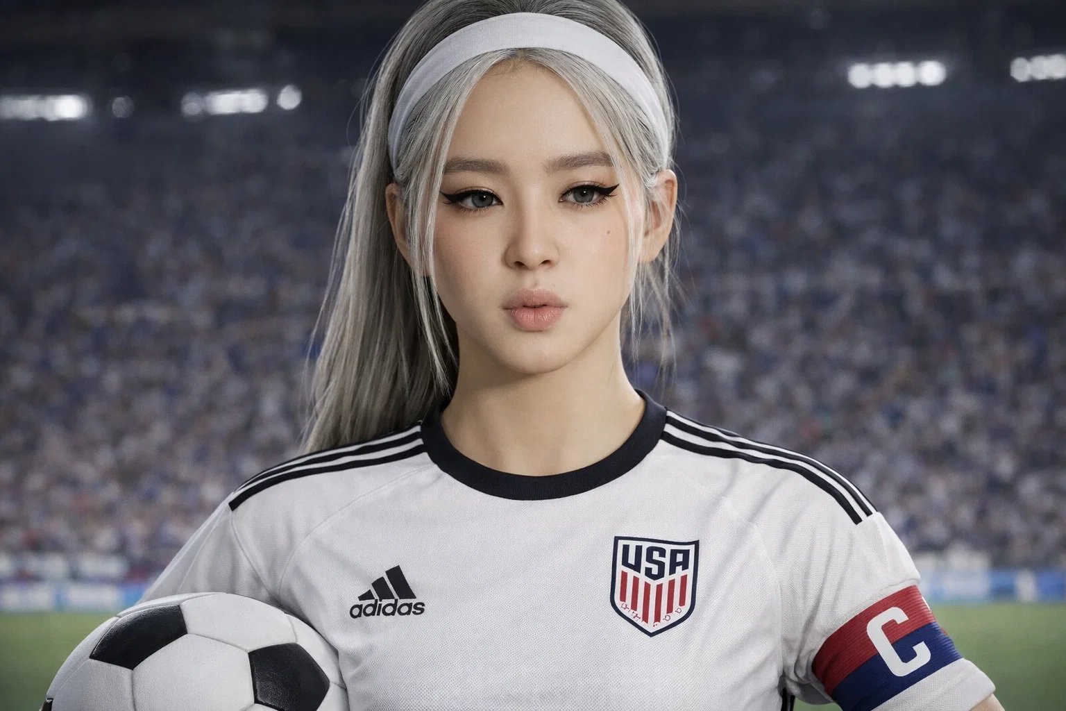 AI-generated virtual football star